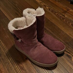 Koolaburra Maroon Suede Kids Boots